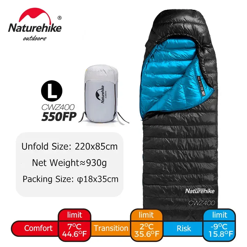 Naturehike CW400 Sleeping Bag Lightweight Goose Down Sleeping Bag Winter Sleeping Bag Ultralight