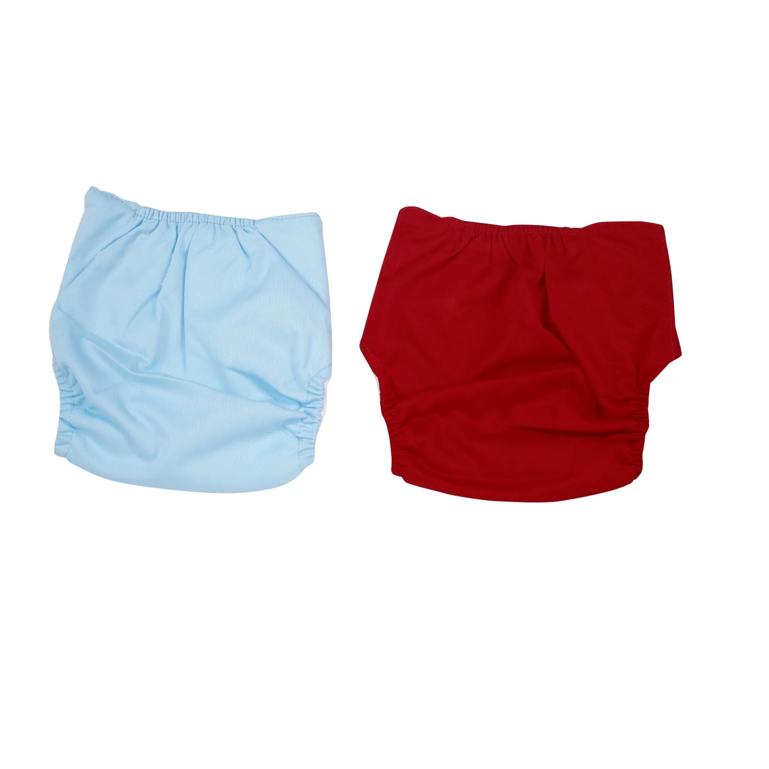 Plain Red And Blue Reusable 2 Pk Diaper