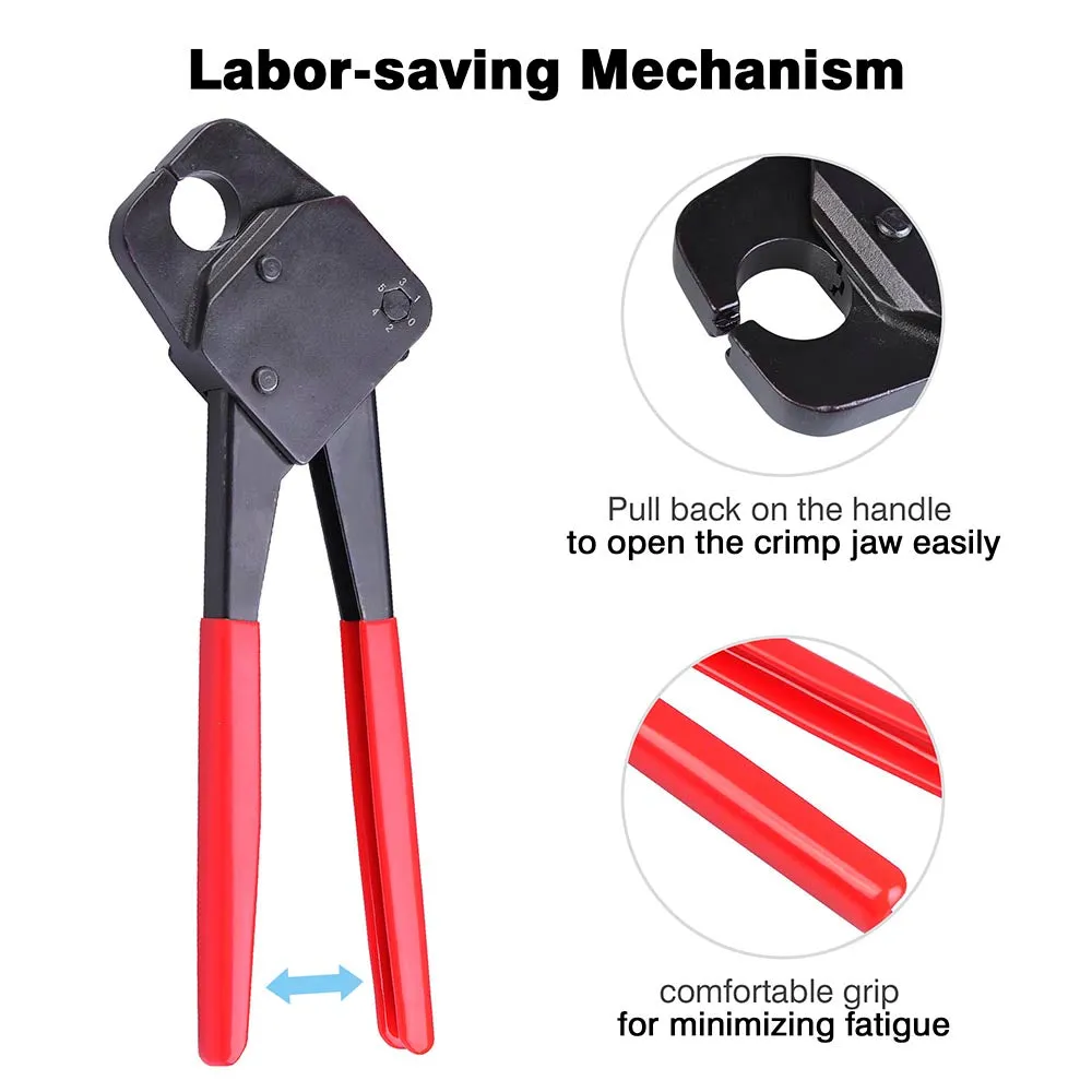 TheLAShop 3/4" PEX Crimper Crimping Tool w/ Gauge Color Optional